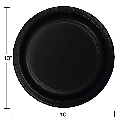 Creative Converting Paper Banquet Plates, 10.25", Black - Image 2
