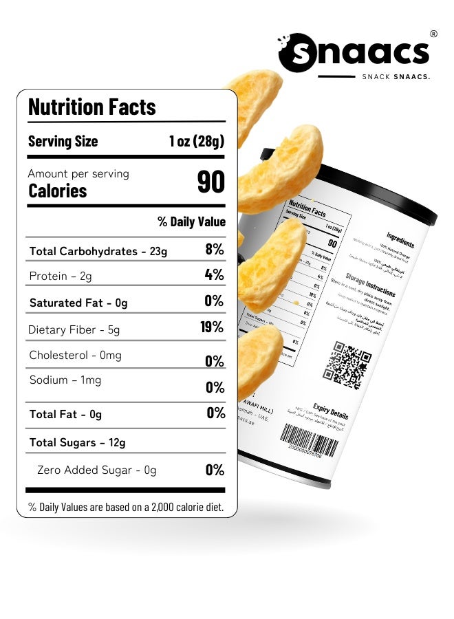 SNAACS Freeze-Dried Orange Slices | No Added Sugar | Zesty Sweet-Tart Crunchy Snack (1 oz | 28 g) - Image 5