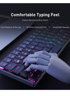 onikuma G29 Professional 69 Keys Mini Wired Mechanical Gaming Keyboard Type-C port RGB Keyboard  - Image 3