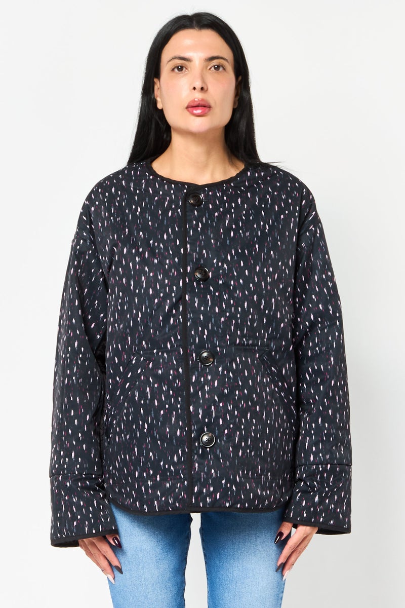 Scotch & Soda Women Quilted Reversible Puffer  Jacket, Multicolor - Image 3