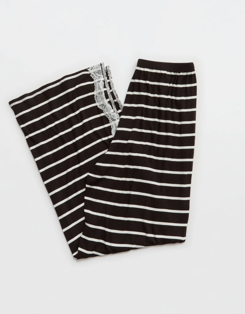 Aerie  OVERSLEPT by Aerie Real Soft Ribbed Trouser PJ for Women | Best Price UAE