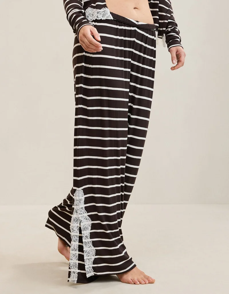 Aerie  OVERSLEPT by Aerie Real Soft Ribbed Trouser PJ for Women | Best Price UAE