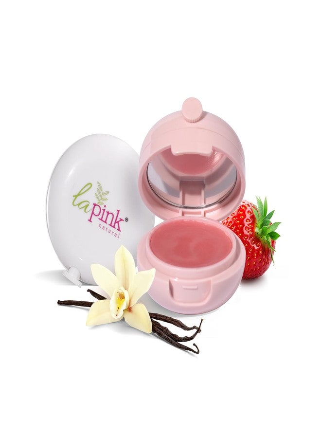 La Pink Strawberry and Vanilla Natural Tinted Lip Balm with Shea & Kokum Butter for Nourished & Soft Lips | 100% Microplastic Free Formulation (Pack of 2) - Image 1
