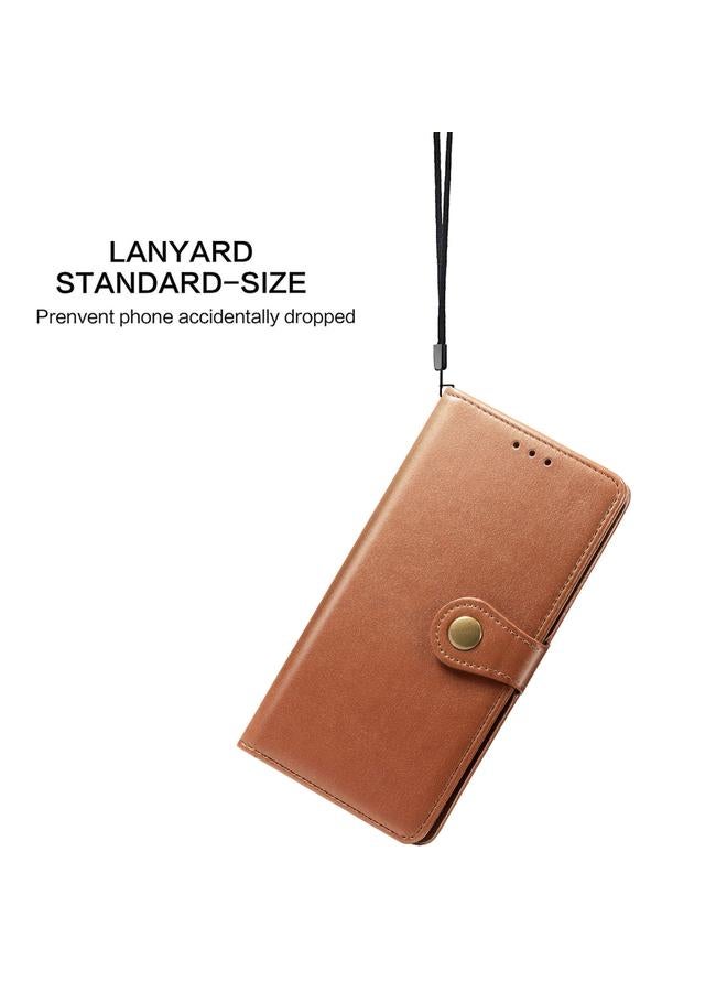 S-TOP Case For OnePlus 8 Retro Solid Color Leather Buckle Phone Case with Lanyard & Photo Frame & Card Slot & Wallet & Stand Function - Image 5