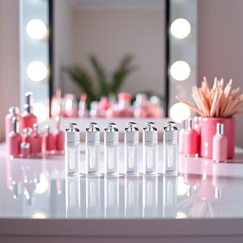 Bwexxt 6Pcs Clear 3ml Empty Lip Gloss Tubes Containers Clear Refillable Lip Balm Bottles Transparent Mini Lipstick Containers,Refillable Lipgloss Making Supplies for DIY Makeup Lip Gloss Makeup - Image 5