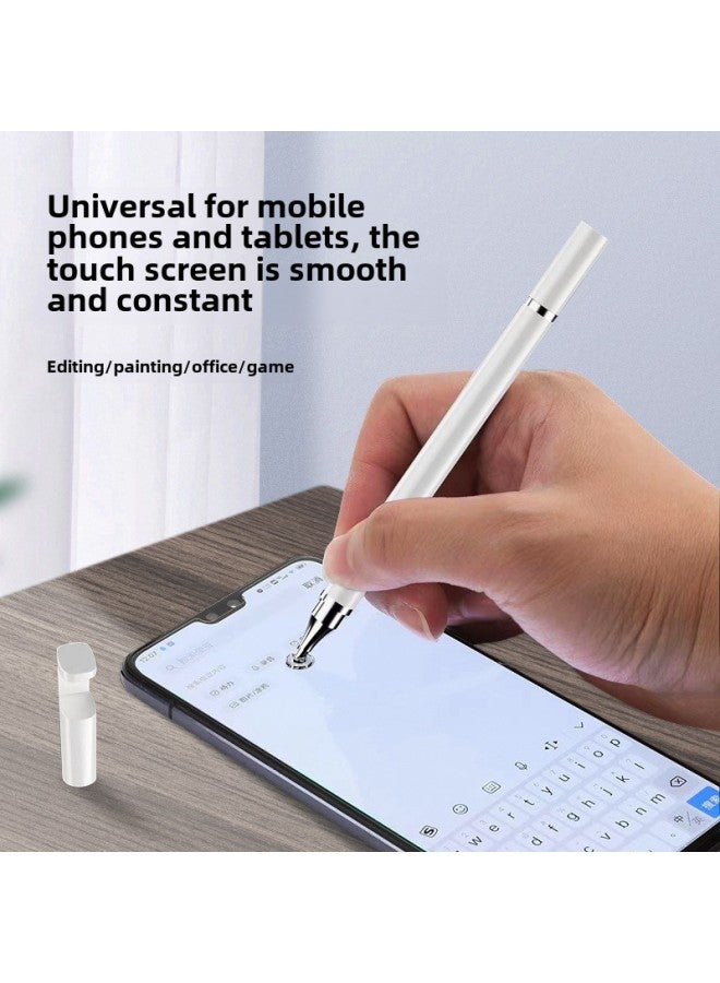 3-in-1 Multi-functional Mobile Phone Stand Touch Pen Ballpoint Pen Round Disk Capacitive Tablet Handwriting-Color:Two In One White disc Pen + Ballpoint Pen】 - Image 5