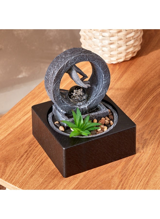 Home Box Belen Buddha Hand Fountain With Crystal Ball And Led Light - 18X18X24 Cm  - Image 2