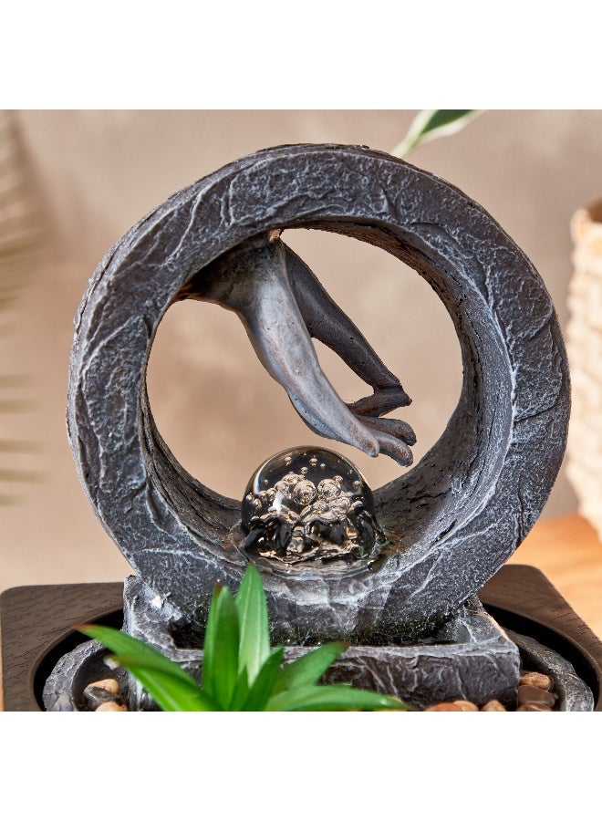 Home Box Belen Buddha Hand Fountain With Crystal Ball And Led Light - 18X18X24 Cm  - Image 3