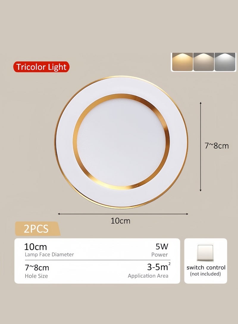 Auraluxi ceiling lighting LED lighting Platinum 5W Home decor Three colors of light downlight Suitable for living room, bedroom and dining room - Image 4