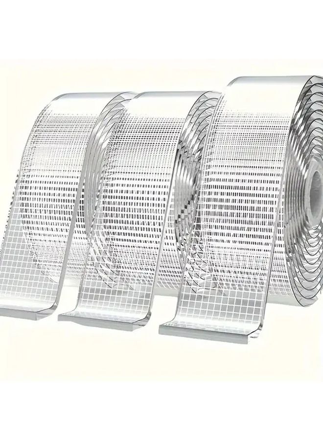 3 قطع شريط لاصق مزدوج الجوانب فائق القوة من النانو بطول 118 بوصة شفاف قابل للإزالة مقاوم للماء - Image 2