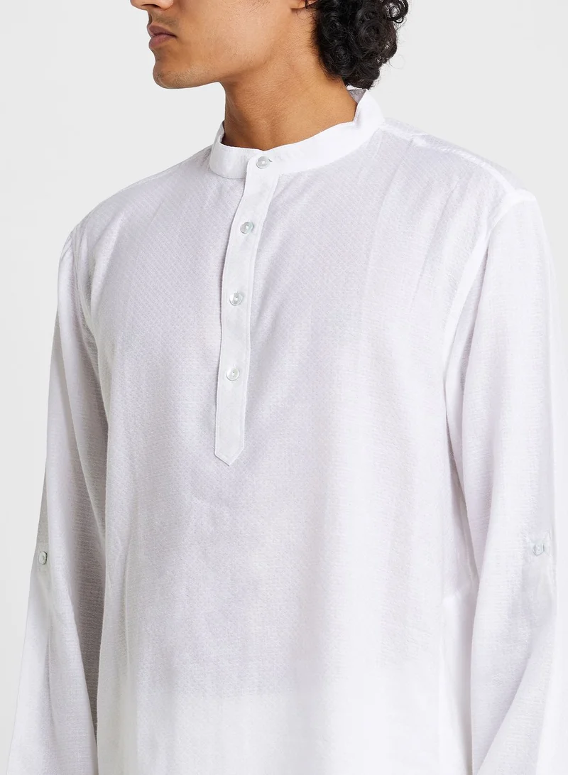 Fabindia Mandarin Collar Short Kurta