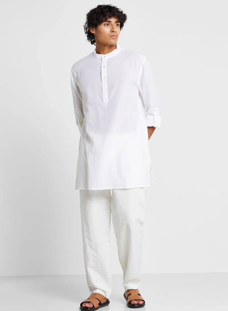 Fabindia Mandarin Collar Short Kurta