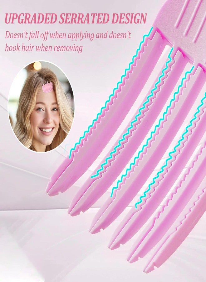 Wanheart 4Pcs Wind Shaping Styling Comb for Fluffy Bangs for Volume and Heatless Curls, Hair Volumizer Styling Tools Hair Lifting Essential for Women's Natural Voluminous Looks (Pink) - Image 3
