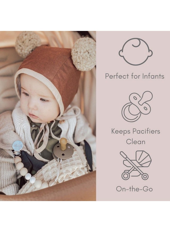 Ali+Oli Silicone Pacifier Clip For Baby (Natural) 100% Foodgrade Bpa Free Newborn Pacifier Holder Infant Binky Clip For Baby Boy Or Girl - Image 5