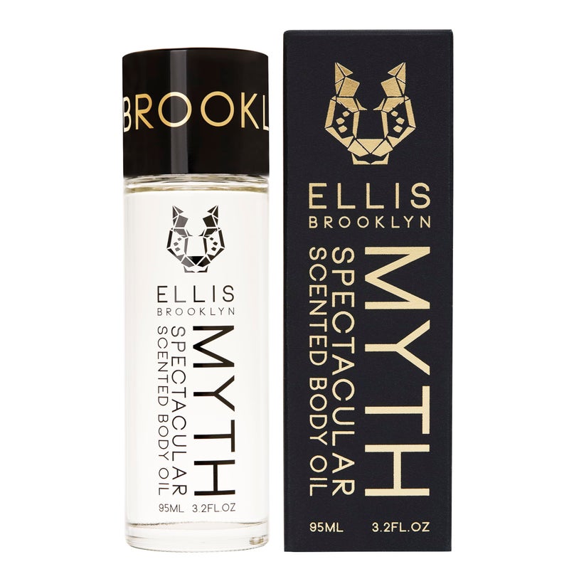 Ellis Brooklyn MYTH Body Oil - Scented Body Oils for Women, Fragrance Body Oil for Women, Bergamot & Jasmine, Cedarwood Musk Oil, 3.2 Fl Oz - Image 1