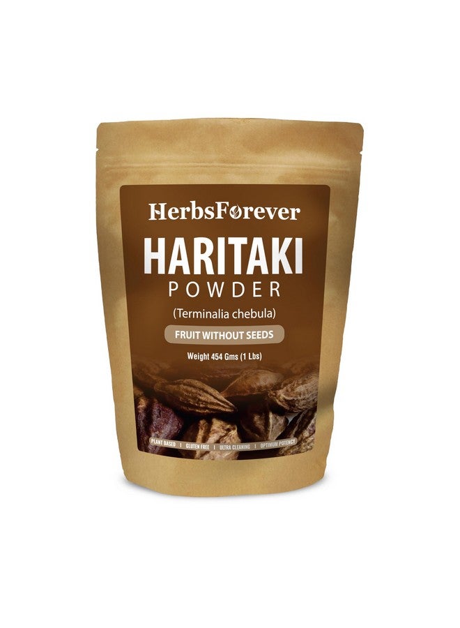 HerbsForever Haritaki Powder | Terminalia Chebula | Non-GMO, Gluten-Free, Vegan | Premium Quality, Raw, Seedless, Freshly Ground, Natural Herbal Powder 454GMS