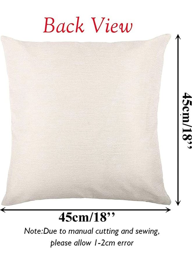 إسكدنيا غطاء وسادة ديكور بطبعة عبارة عيد أضحى مبارك أبيض / الذهبي - Image 2