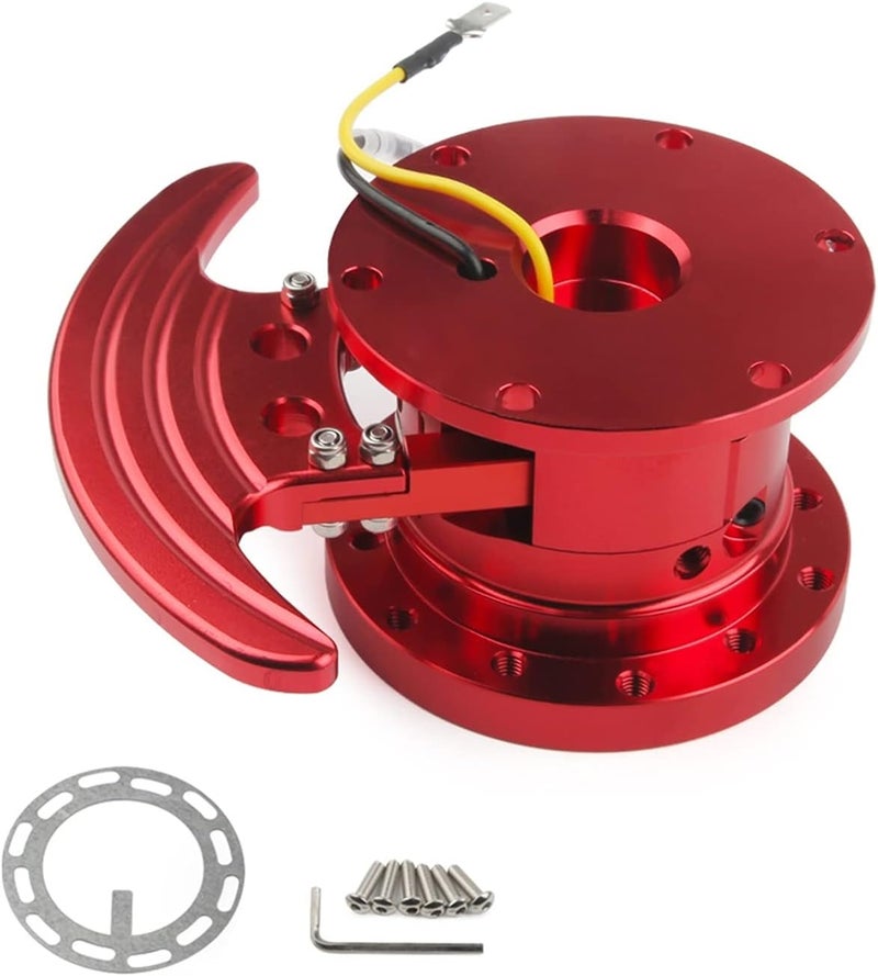 Wivplex Red Steering Wheel Quick Release Hub Kit - Image 1
