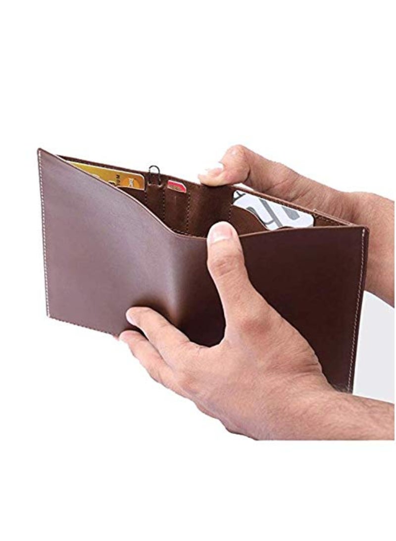 Cuir Ally Voyager Leather Wallet  Anti Lost Electronic Smart Tech (Brown) - Image 2