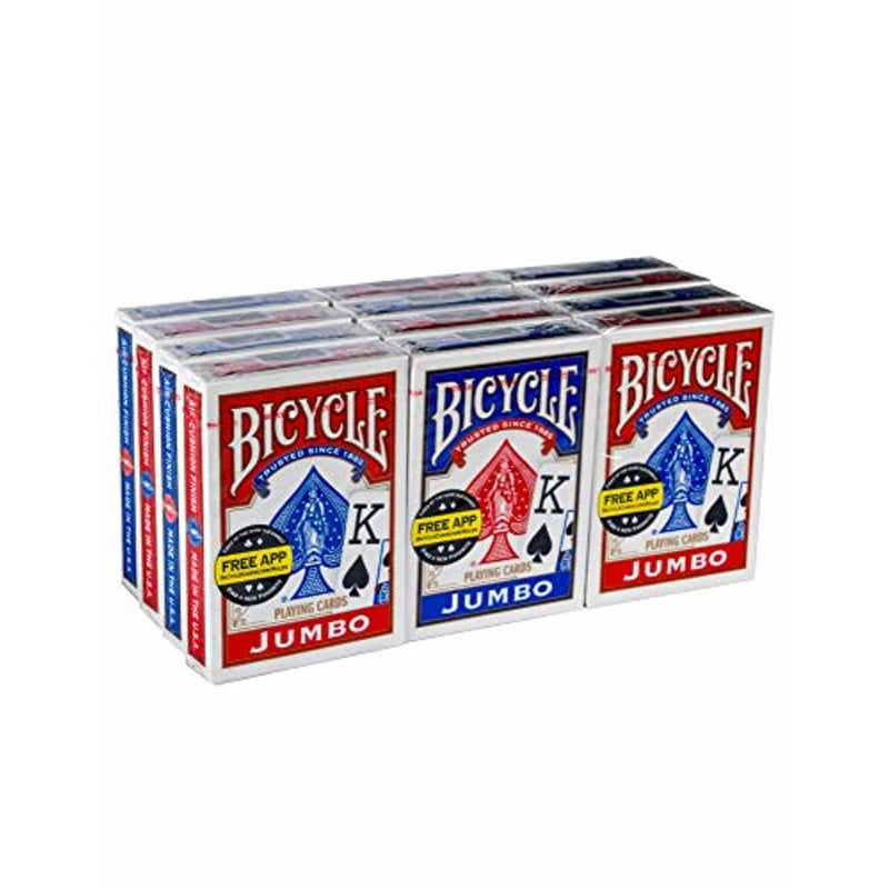 Bicycle Jumbo Playing Cards, 12-pack Red/Blue - Image 3