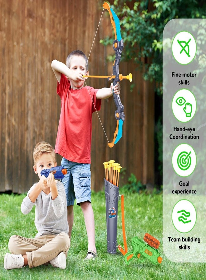 GMAOPHY 2 Pack Bow and Arrow Toy for 5 6 7 8 9 10 11 12 Year Old Boys, Birthday for Kids, Indoor Outdoor Sport Games Toys for Ages 4-8 8-12, LED Light Up Archery Set with 20 Suction Cup Arrows - Image 4