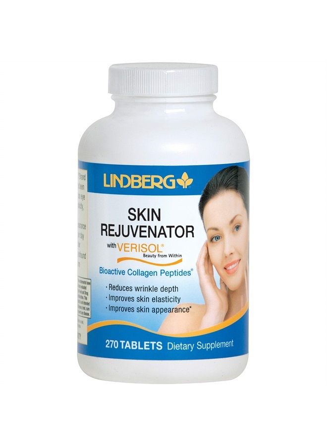 Lindberg Collagen Peptides Supplements | 270 Tablets | for Hair, Skin, and Nails | Skin Rejuvenator with Verisol - Image 1