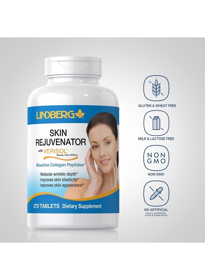 Lindberg Collagen Peptides Supplements | 270 Tablets | for Hair, Skin, and Nails | Skin Rejuvenator with Verisol - Image 3