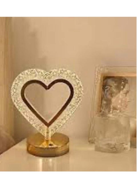 Crystal heart lampshade frame lampshade works directly with USB electricity and has multiple lighting options