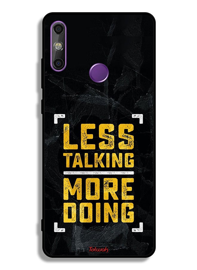 Tolwak - Huawei Enjoy 20e Protective Case Cover Less Talking More Doing - Image 1