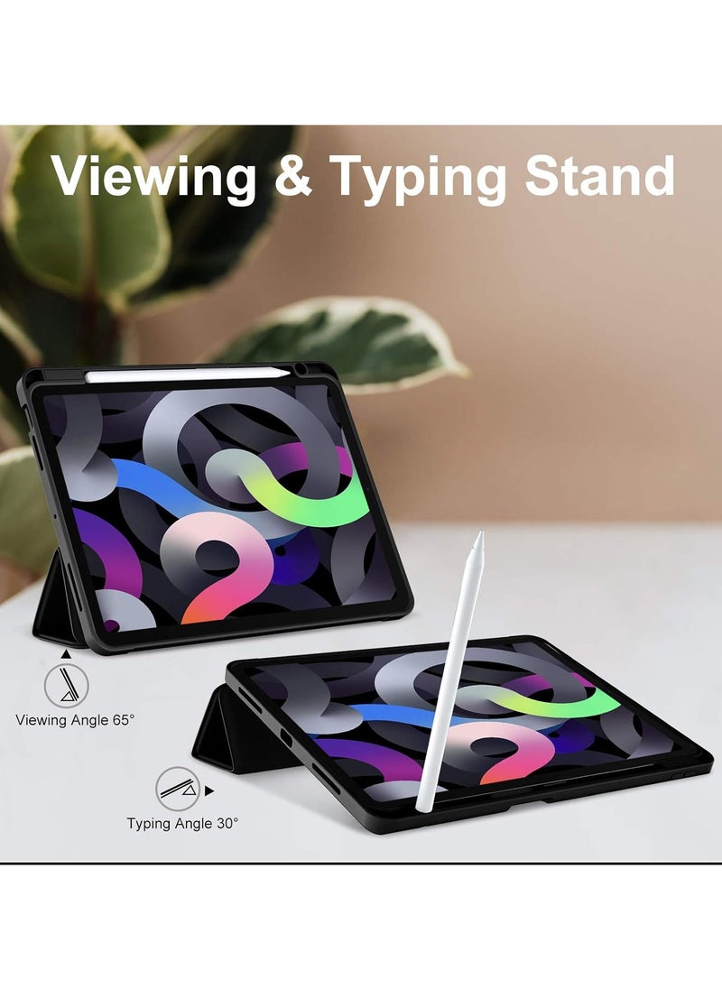 Case for iPad Air 12.9-inch (M2) 2024 Tri-Fold Smart Tablet PU Leather Case, Hard PC Back Shell Slim Case Multi- Viewing Angles Stand Hard Shell Folio Case Cover with Auto Wake up