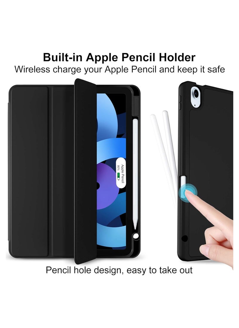 Case for iPad Air 12.9-inch (M2) 2024 Tri-Fold Smart Tablet PU Leather Case, Hard PC Back Shell Slim Case Multi- Viewing Angles Stand Hard Shell Folio Case Cover with Auto Wake up