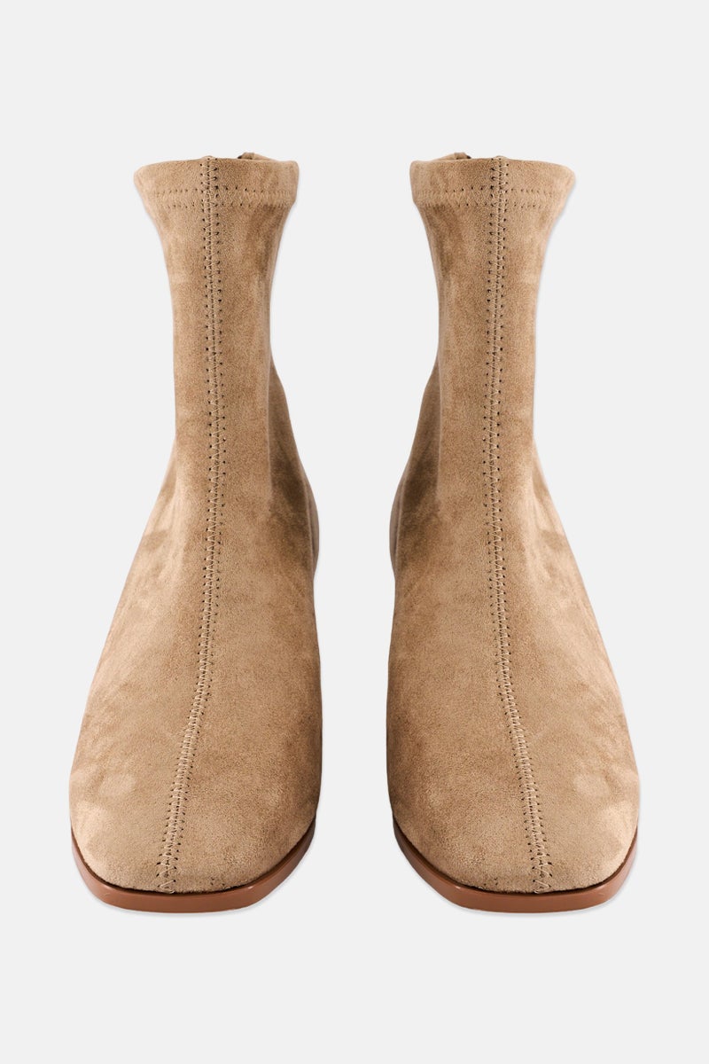 STEVE MADDEN Women Ticks Zipper Closure Ankle Boots, Tan - Image 3