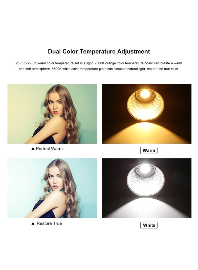 PULUZ 60W Studio Video Light, 2500K-6500K Dual Color Temperature Professional Photography Fill Light - Black - Image 5