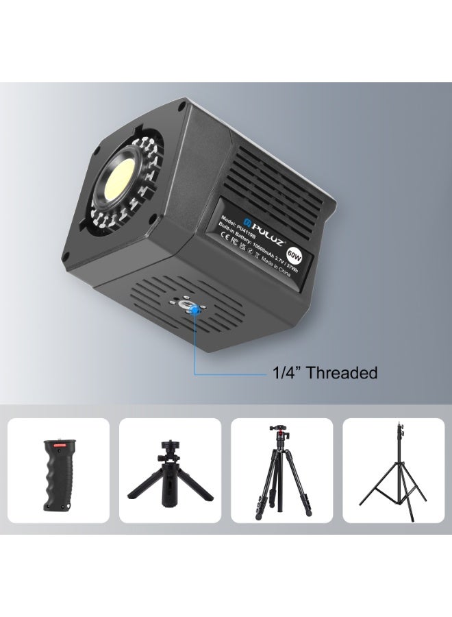 PULUZ 60W Studio Video Light, 2500K-6500K Dual Color Temperature Professional Photography Fill Light - Black - Image 4