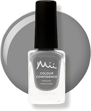 Mii Colour Confidence Quick Dry Nail Polish Long Lasting Nail Polish Fast Drying Nail Polish Nail Strengthening Polish with Nourishing Formula 14ml Nail Paint True Sophisticate Ash Grey - Image 1