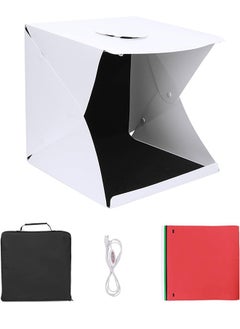 Generic Photo Studio Professional LED Light Box Portable Photography Shooting Light Tent Kit 40×40cm White Foldable Shooting Softbox with 2 Led Strips 70 Led Lights 4 Backdrops  - Image 2