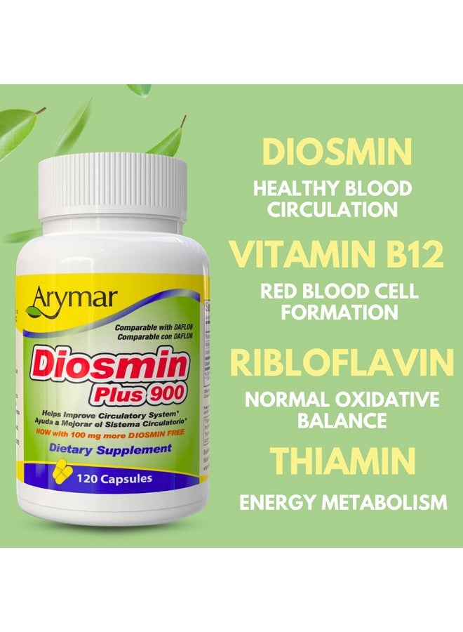 Arymar Diosmin Plus 900, Circulatory System Support (60 Capsules/Pack of 1) (120 Capsules) - Image 4