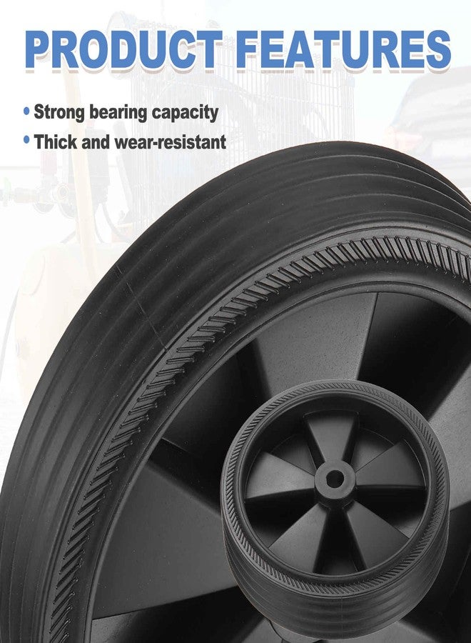 ميكسينيتي عجلات ضاغط الهواء MECCANIXITY مقاس 6 بوصات عجلات عالمية بديلة لمعظم ضواغط الهواء تزيد من القدرة على المناورة مع عبوة من قطعتين بقطر 0.5 بوصة، باللون الأسود - Image 3