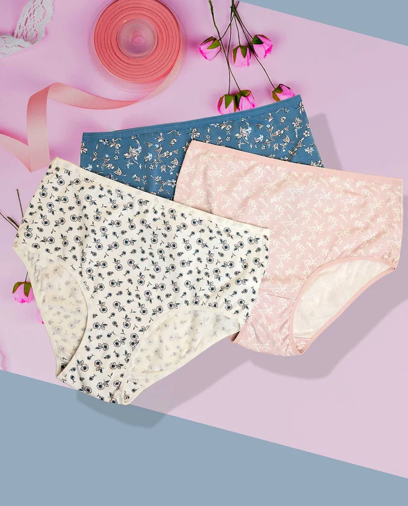 أر أند بي 3 Pack Printed Full Briefs