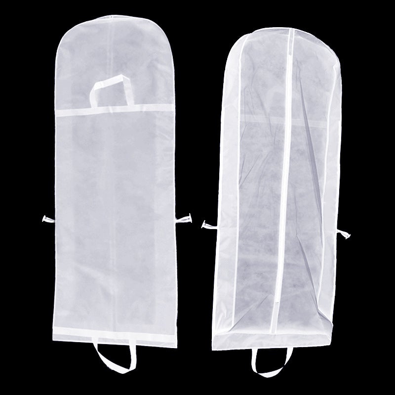 Non-Woven Wedding Dress Dust Cover Clothing Storage Bag Dust Cover Folding Dual-Purpose Handbag - Image 1