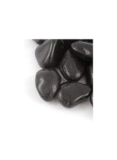 ماركة غير محددة ShinyStone الحصى الزخرفية الحصى المصقولة الطبيعية الحصى النهرية لتزيين حوض السمك في الحديقة المصغرة 1 3/8 بوصة 2.2 رطل / 35.27 أونصة (أسود)  - Image 2