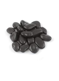ماركة غير محددة ShinyStone الحصى الزخرفية الحصى المصقولة الطبيعية الحصى النهرية لتزيين حوض السمك في الحديقة المصغرة 1 3/8 بوصة 2.2 رطل / 35.27 أونصة (أسود)  - Image 1