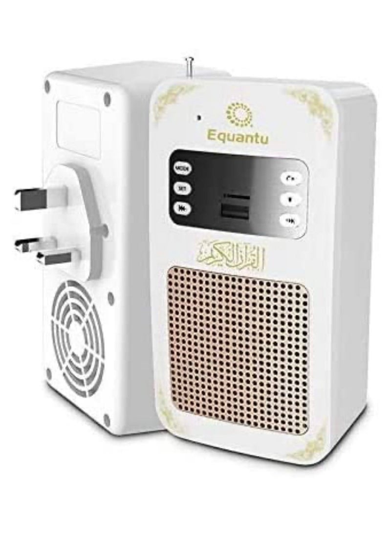 Equantu Smart Wall Plug Quran Speaker – 16 Reciters & Translations with Remote, Bluetooth, USB, and App Control (8GB) - Image 1