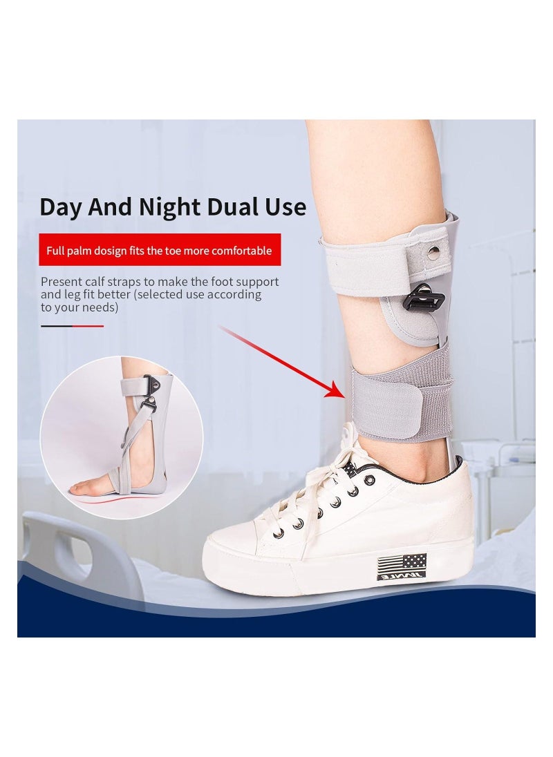 Generic - AFO Foot Drop Brace Splint Ankle Foot Orthosis Walking with Shoes or Sleeping Drop Foot Stabilizer Support for Stroke Hemiplegia Medium Right - Image 1