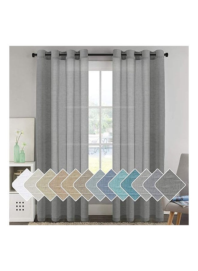 Intex Curtains House - Elegant Natural Linen Curtain Panel Steel Grommets 1 Piece - Image 1