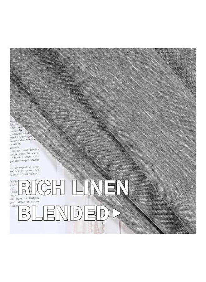 Intex Curtains House - Elegant Natural Linen Curtain Panel Steel Grommets 1 Piece - Image 1