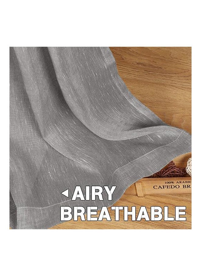 Intex Curtains House - Elegant Natural Linen Curtain Panel Steel Grommets 1 Piece - Image 1