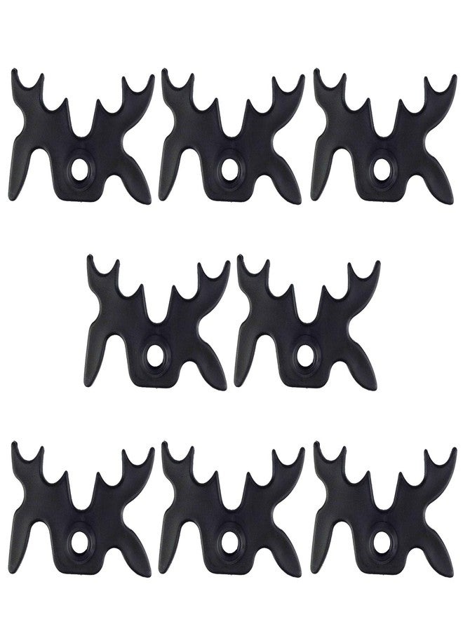 Zelerdo 8 Pack Plastic Moosehead Pool Billiard Cue Bridge Head (Black) - Image 1