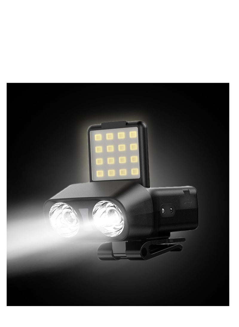 SOLARAE Hard Hat Light, USB C Hardhat Headlamp, Rechargeable Hard Hat Light, 900 Lumens Bright Side Sensing Flashlight, Adjustable Outdoor Lighting Supplies, Clip on Hands Free Hat Lights - Image 5