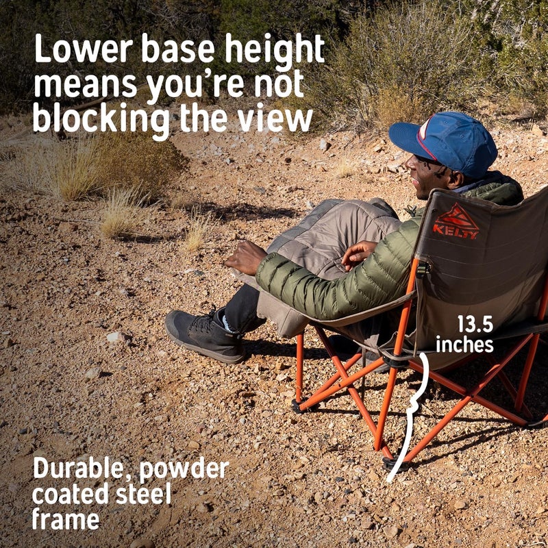 Kelty Kelty Low Loveseat Nest Two Person Camping Chair with 2 Removable Blankets Lower to The Ground Slight Recline Insulated Beverage Holders Roll Tote Storage 2024 Beluga  - Image 5